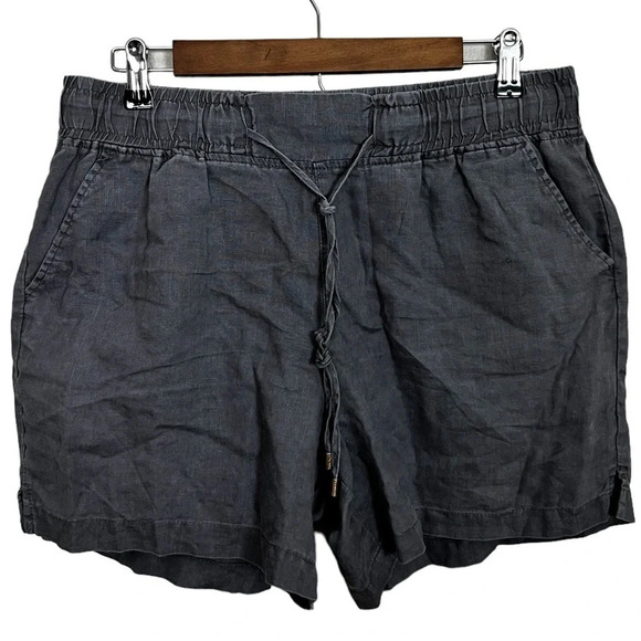 Ellen Tracy • Gray Linen Shorts - Picture 1 of 7